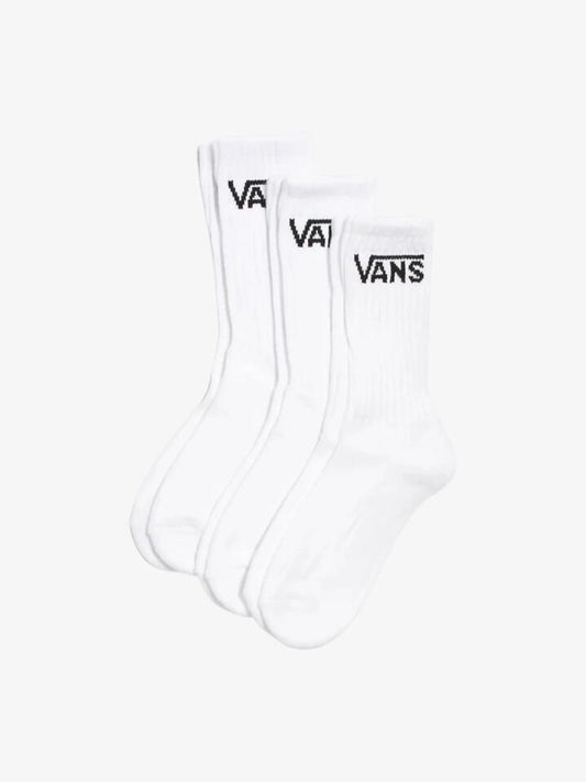 Image of Socks. Productname: Vans Classic Vans Crew Sock 3Pk in White colour by brand - Vans