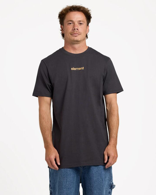 Image of T-Shirts. Product name - Element Mens Lowcase Bp T-Shirt Off Black in Off Black colour by brand - Element