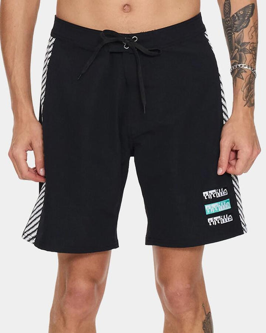 Image of Swimwear. Productname: thrills - Mens Excitement Excitement Boardshorts - Washed Black - in Washed Black colour by brand - thrills