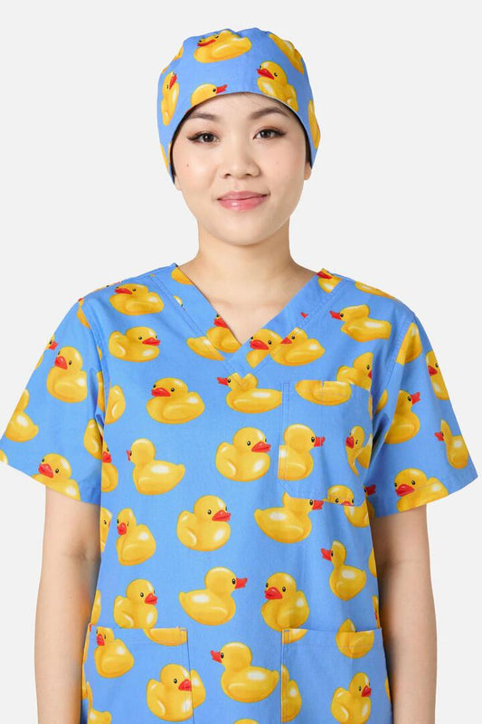 Image of Hats. Productname: Rubber Ducky Scrub Hat in Multi colour by brand - Scrubs With Love
