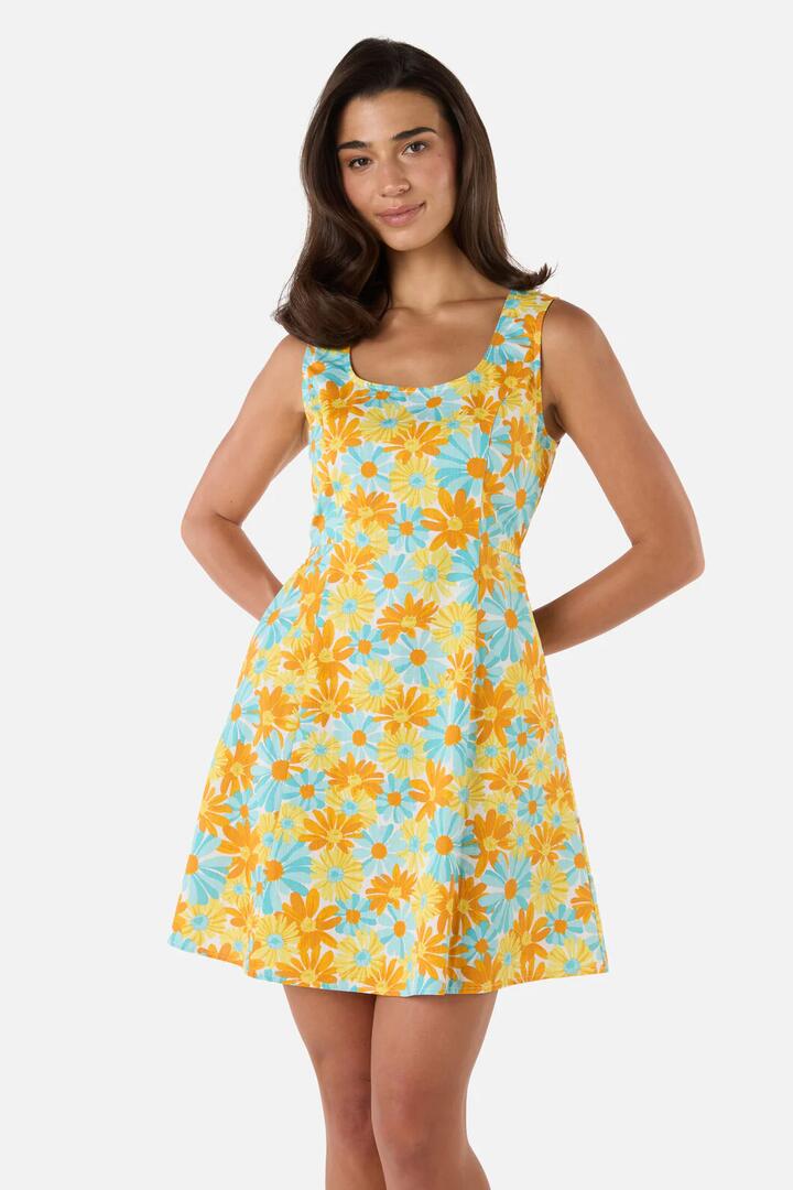Image of Dresses. Productname: Vintage Daisy Mini Shift Dress in Blue colour by brand - Princess Highway