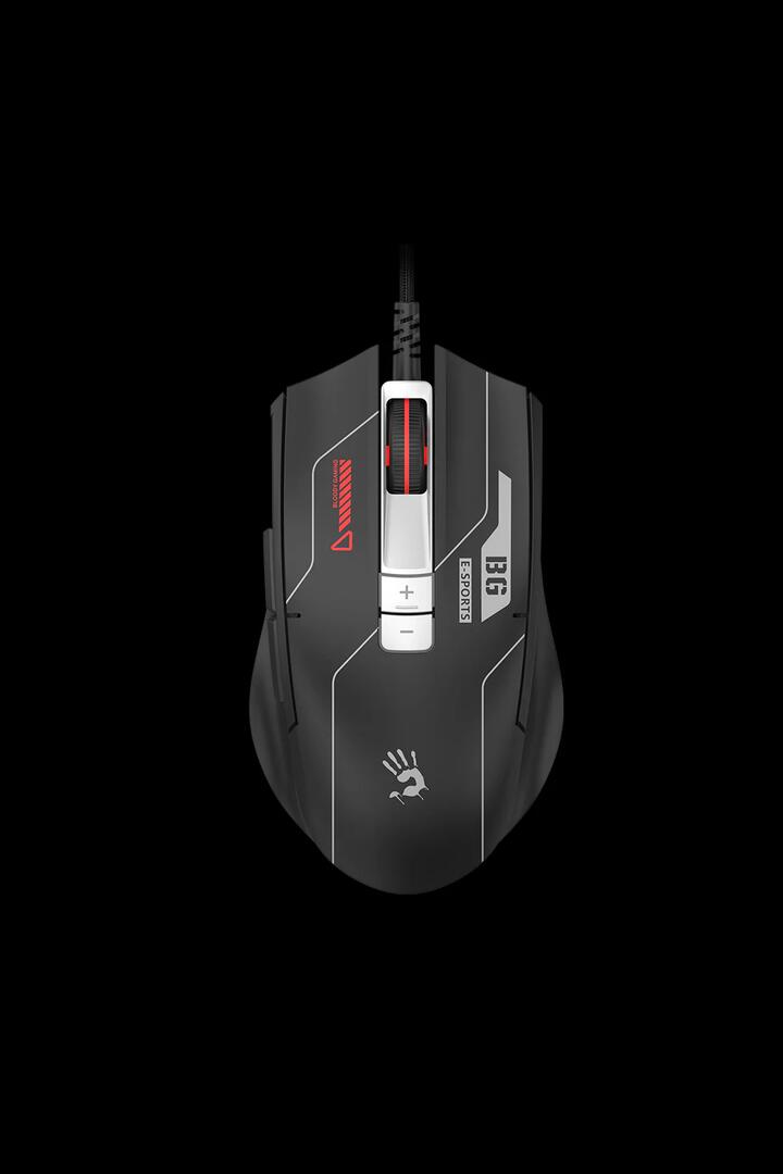 Image of Mice & Trackballs. Product name - Bloody ES8 Lightweight Esports Sports Black Symmetric 7-Button Esports Gaming Mouse in Sports Black colour by brand - BLOODY