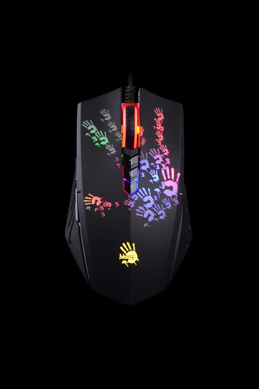 Image of Mice & Trackballs. Product name - Bloody A60 Light Strike Black Wired 6200 CPI Optical Gaming Mouse in Black colour by brand - BLOODY