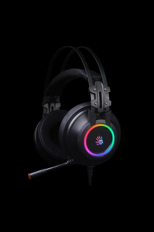 Image of Headsets. Product name - Bloody G528C Black Virtual 7.1 Wired Gaming Headset in Black colour by brand - BLOODY