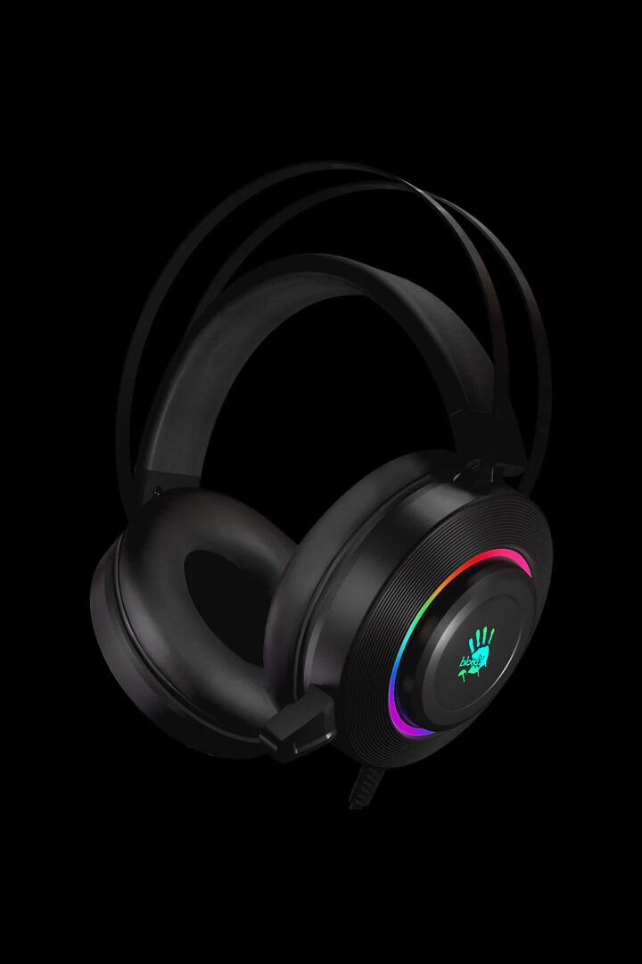 Image of Headsets. Product name - Bloody G521 Black Over-Ear Virtual 7.1 USB Wired Gaming Headset in Black colour by brand - BLOODY