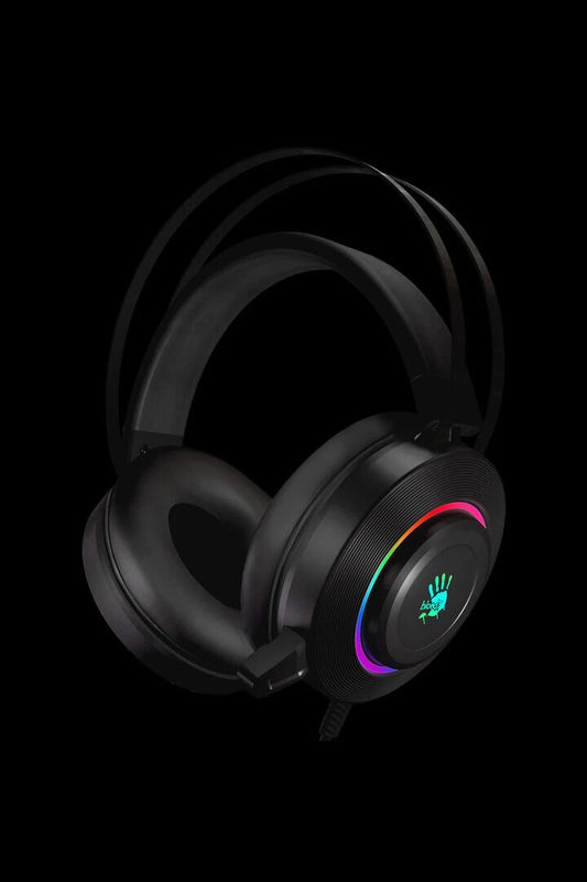 Image of Headsets. Product name - Bloody G521 Black Over-Ear Virtual 7.1 USB Wired Gaming Headset in Black colour by brand - BLOODY