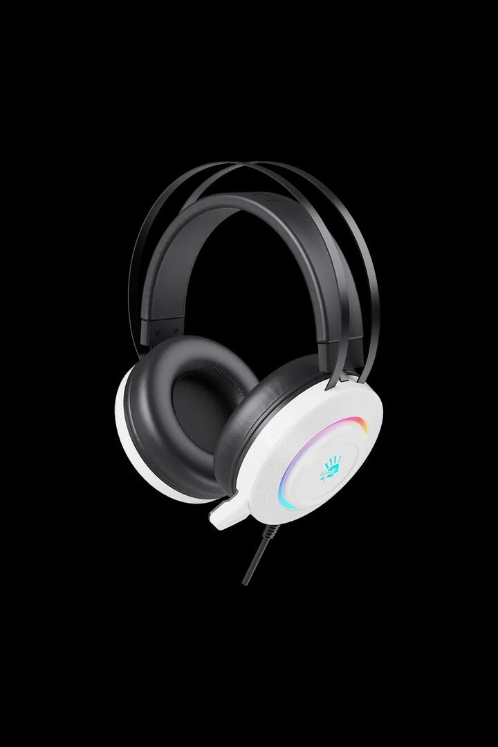 Image of Headsets. Product name - Bloody G521 White Over-Ear Virtual 7.1 USB Wired Gaming Headset in White colour by brand - BLOODY