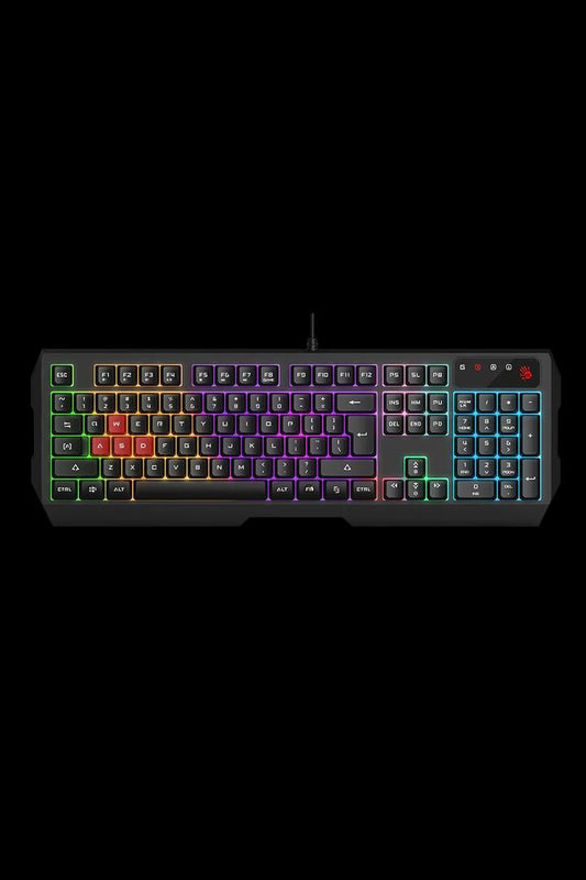 Image of Keyboards. Product name - Bloody B135N Black USB Wired Full-Size Neon Backlit Gaming Keyboard in Black colour by brand - BLOODY