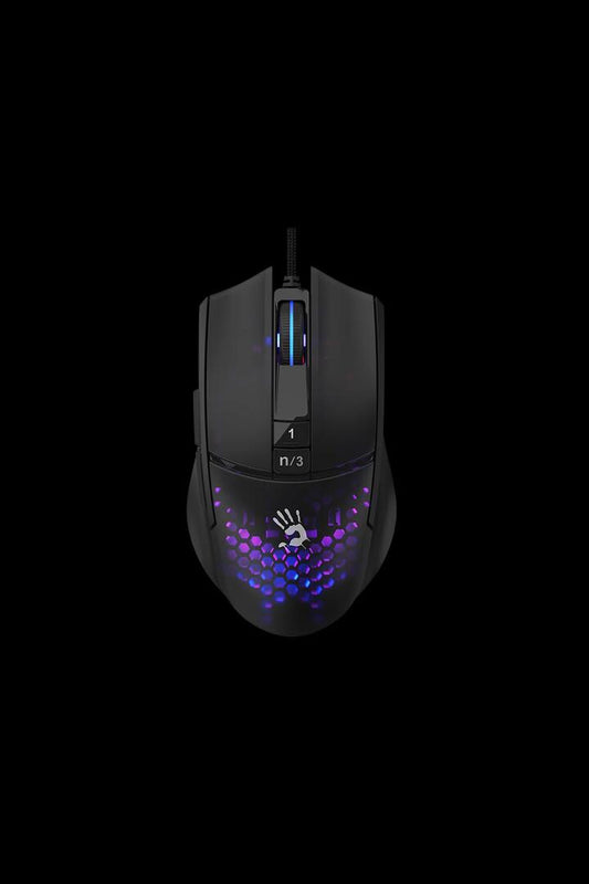 Image of Mice & Trackballs. Product name - Bloody L65 Max-AC Honeycomb Lightweight Honeycomb RGB 12,000 CPI Gaming Mouse in Honeycomb colour by brand - BLOODY