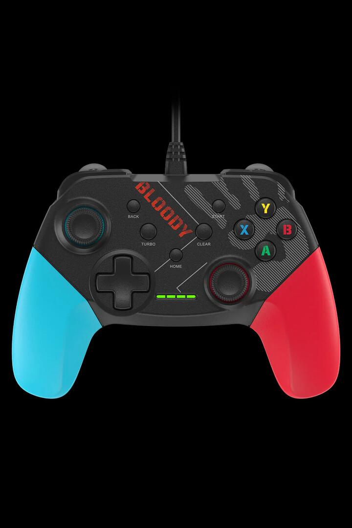 Image of Video Game Console Accessories. Product name - Bloody GP30 Sports Blue USB Wired Gamepad Controller in Sports Blue colour by brand - BLOODY