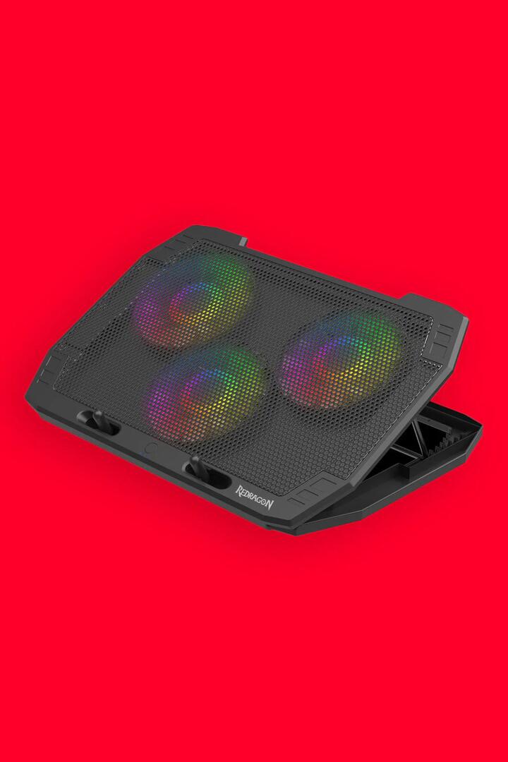 Image of Keyboards. Product name - Redragon GCP511 Ingrid Black Triple-Fan RGB Laptop Cooling Stand in Black colour by brand - REDRAGON