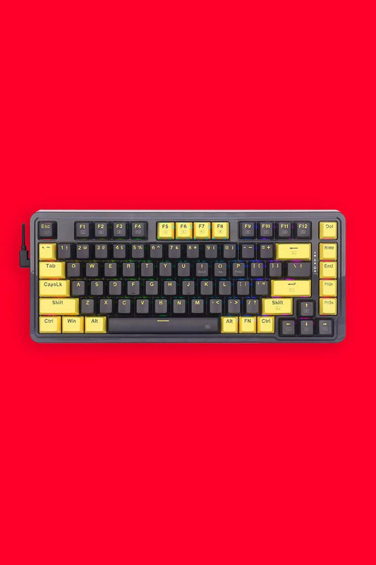 Image of Computer Accessories. Productname: Redragon K649PY RGB Elf Black 75% Gasket Mechanical Keyboard in Black colour by brand - REDRAGON
