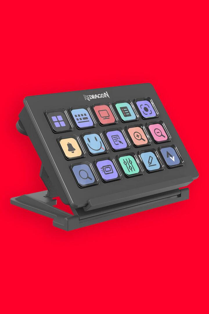 Image of Accessories. Product name - Redragon SS-550 Perrors Black 15-Key Customisable Control Stream Deck in Black colour by brand - REDRAGON