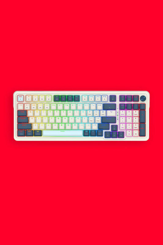 Image of Keyboards. Product name - Redragon K686WB RGB Pro EISA Navy 98+1 Gasket Wireless Mechanical Keyboard in Navy colour by brand - REDRAGON