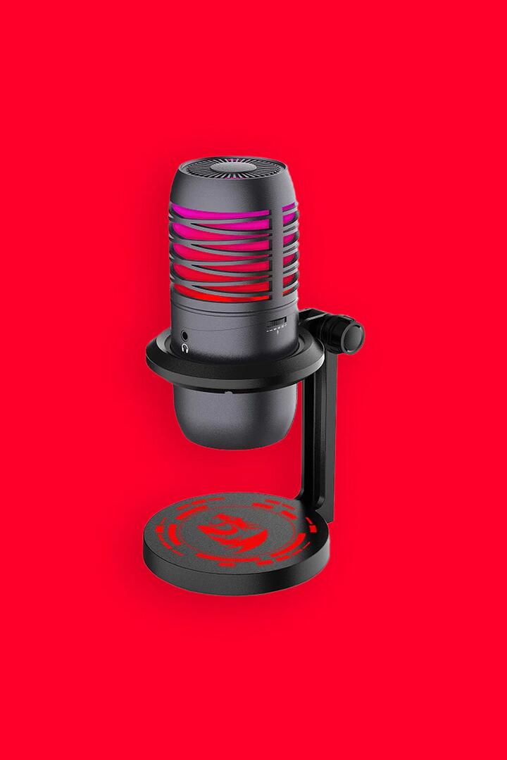 Image of Speakers. Product name - Redragon GM211 Nebula Black RGB USB Cardioid Microphone in Black colour by brand - REDRAGON