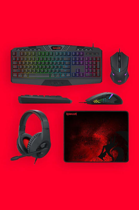 Image of Keyboards. Product name - Redragon S101 BA 3 4-in-1 Combo Black Gaming Peripheral Bundle in Black colour by brand - REDRAGON