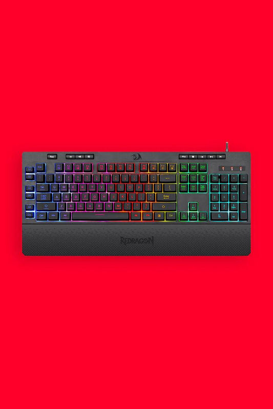 Image of Computer Accessories. Productname: Redragon K521-RGB Netherbane Black Full-Size RGB Gaming Keyboard in Black colour by brand - REDRAGON