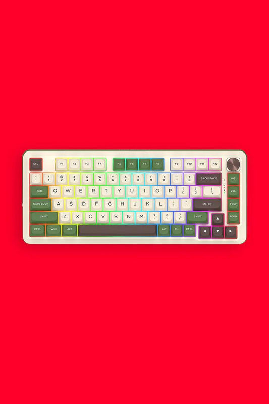 Image of Computer Accessories. Productname: Redragon K681CGC-RGB Pro Cyrus Beige 75% Gasket Mechanical Keyboard in Beige colour by brand - REDRAGON