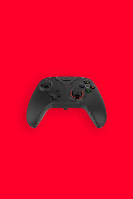 Image of Video Game Console Accessories. Product name - Redragon G711 Forge Black Wireless Motion-Control RGB Gaming Gamepad in Black colour by brand - REDRAGON