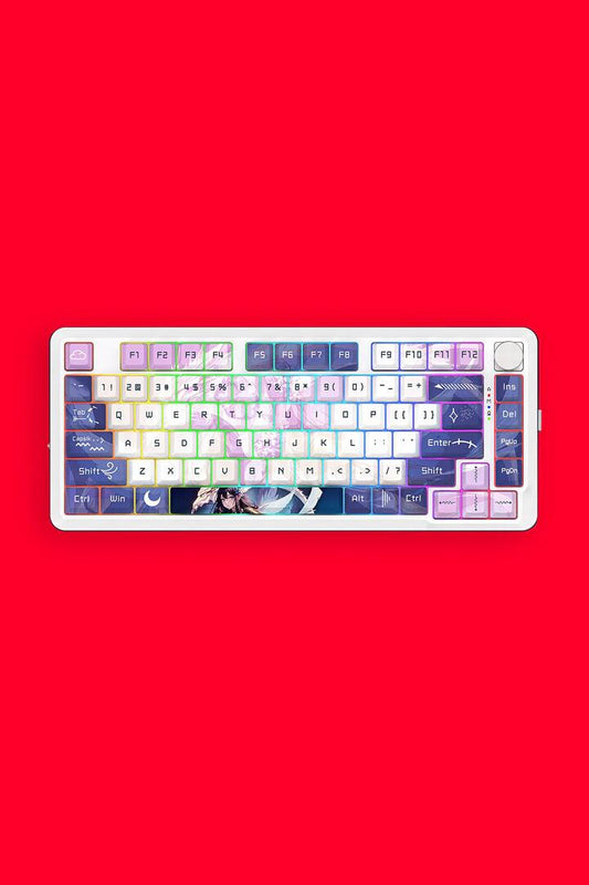 Image of Keyboards. Product name - Redragon K681WBP RGB Pro Cyrus Purple 75% Gasket Wireless Mechanical Keyboard in Purple colour by brand - REDRAGON