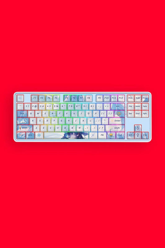 Image of Keyboards. Product name - Redragon K707AK RGB Pro Star Blade Blue TKL Gasket Wireless Mechanical Keyboard in Blue colour by brand - REDRAGON