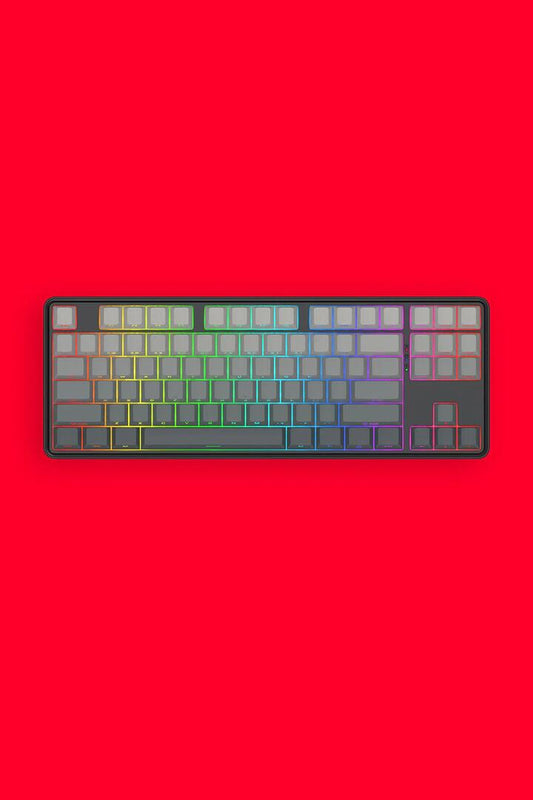 Image of Computer Accessories. Productname: Redragon K707SP RGB Pro Star Blade Charcoal TKL Gasket Wireless Mechanical Keyboard in Charcoal colour by brand - REDRAGON