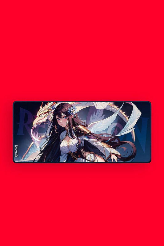 Image of Computer Accessories. Productname: Redragon P046 L Aki L Black Large Waterproof Stitched Edge Gaming Mouse Pad in Black colour by brand - REDRAGON