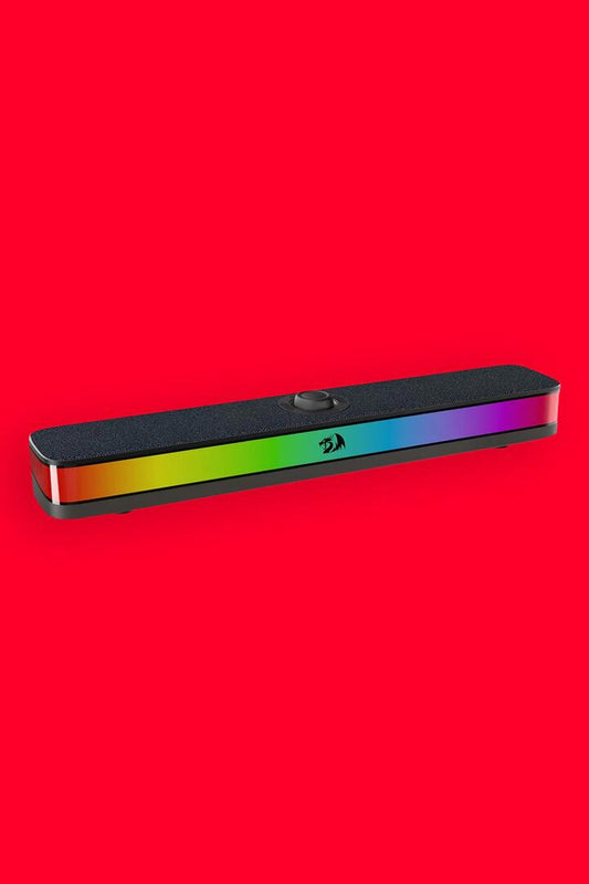 Image of Speakers. Product name - Redragon GS515 Neo Black Wide RGB Bluetooth Sound Bar Speaker in Black colour by brand - REDRAGON