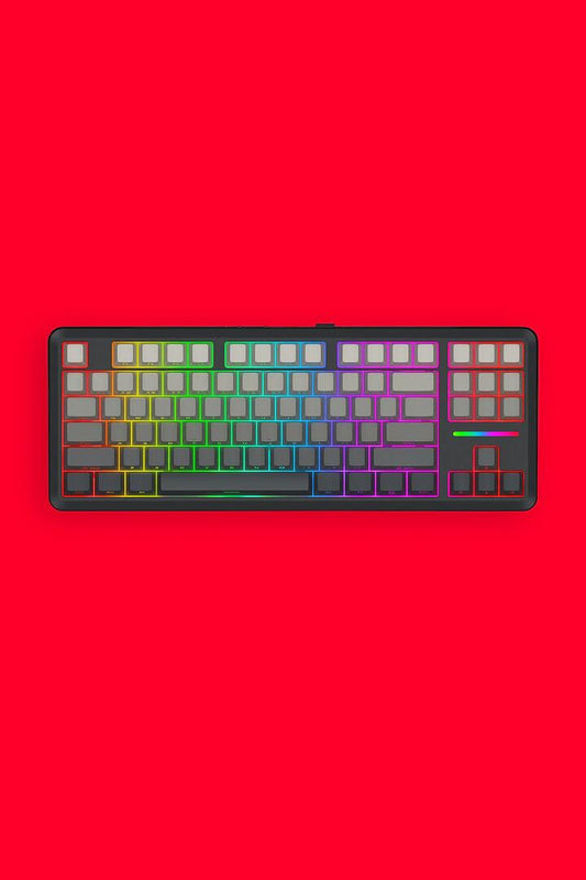 Image of Keyboards. Product name - Redragon K734SP RGB Pro Wildslash Charcoal TKL Gasket Wireless Mechanical Keyboard in Charcoal colour by brand - REDRAGON