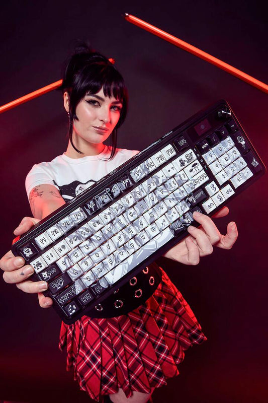 Image of Computer Accessories. Productname: Redragon K719GF-RGB Pro Artemis Pro Grey Wireless Mechanical Keyboard in Grey colour by brand - REDRAGON