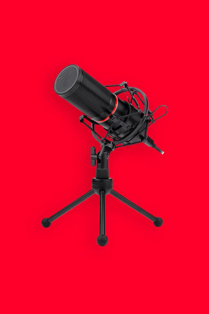 Image of Speakers. Product name - Redragon GM300 Blazar Black USB Cardioid Condenser Microphone in Black colour by brand - REDRAGON