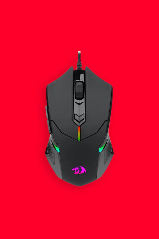 Image of Mice & Trackballs. Product name - Redragon M601 Centrophor Black Adjustable Weight USB Wired RGB Gaming Mouse in Black colour by brand - REDRAGON