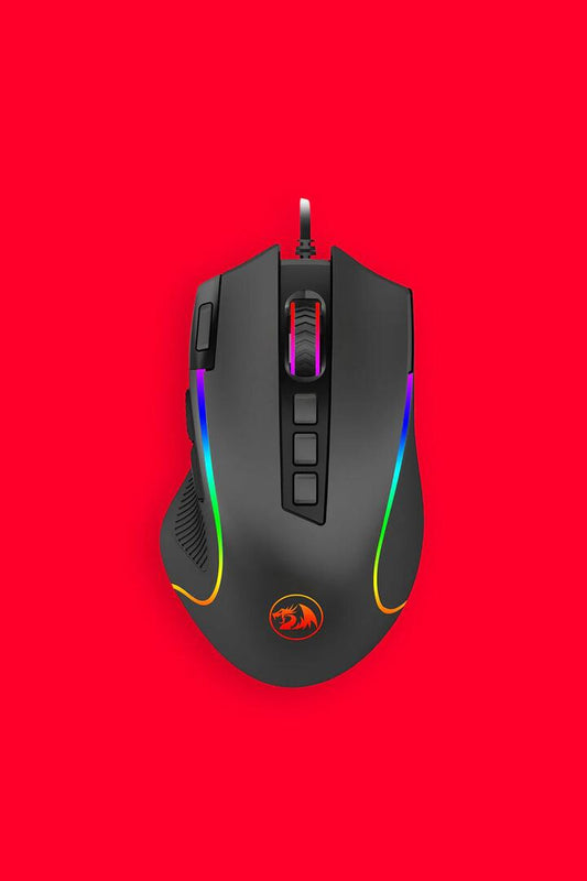 Image of Mice & Trackballs. Product name - Redragon M612 Predator RGB Black Wired Entry-Level Gaming Mouse in Black colour by brand - REDRAGON