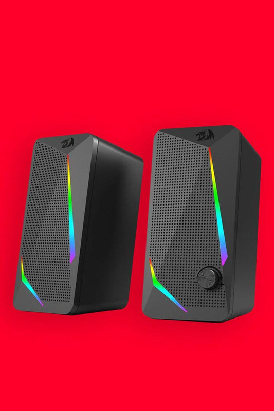 Image of Keyboards. Product name - Redragon GS510 Waltz Black Compact RGB Desktop Gaming Speakers in Black colour by brand - REDRAGON
