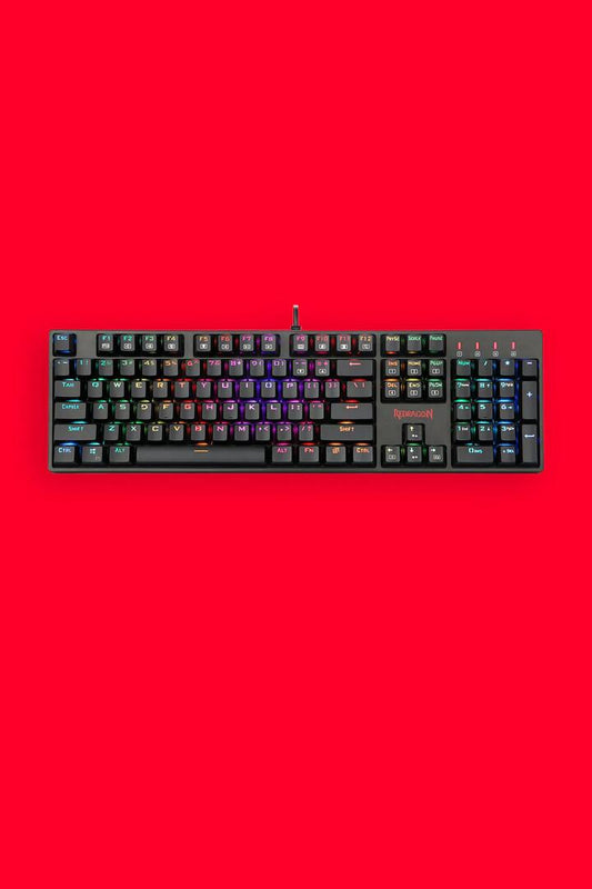 Image of Computer Accessories. Productname: Redragon K582RGB Surara Black Full-Size Wired Mechanical Keyboard in Black colour by brand - REDRAGON