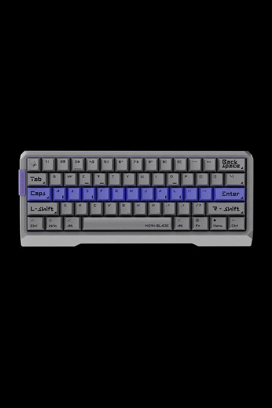 Image of Keyboards. Product name - Mork Blade MK60S Silver Jade POM 60% Magnetic HE CNC Aluminium Gaming Keyboard in Silver colour by brand - MORK BLADE