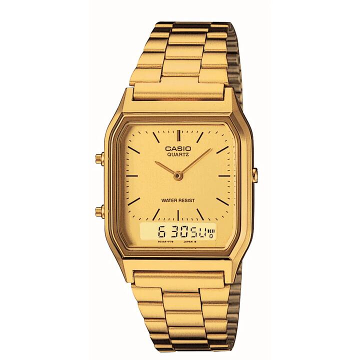 Image of Watches. Productname: Casio Vintage Gold Analog-Digital Watch AQ230GA-9DS in Watch colour by brand - Casio
