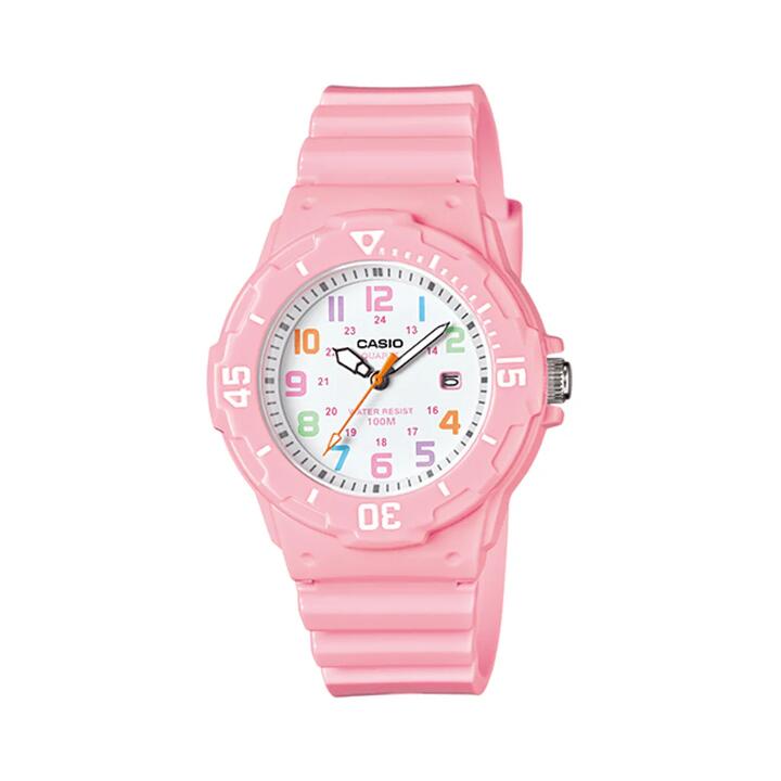 Image of Watches. Productname: Casio Analogue Pink Tone Watch LRW200H-4B2 in Watch colour by brand - Casio