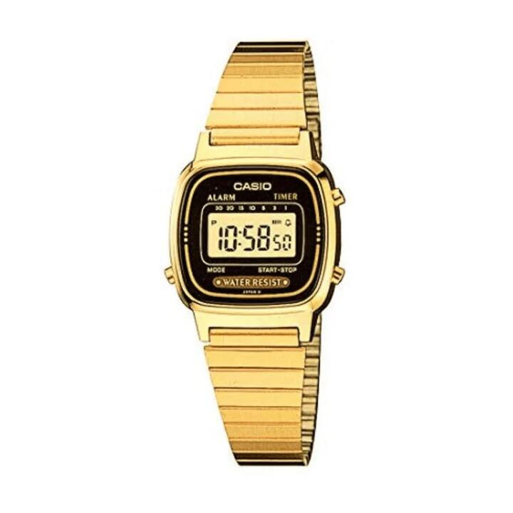 Image of Watches. Productname: Casio Vintage Digital Gold Watch LA670WGA-1UR in Watch colour by brand - Casio