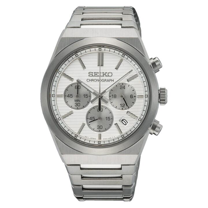 Image of Watches. Productname: Seiko Conceptual Chronograph Silver Tone Watch SSB451P in Watch colour by brand - Seiko
