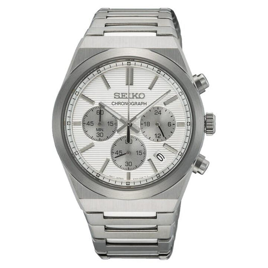 Image of Watches. Productname: Seiko Conceptual Chronograph Silver Tone Watch SSB451P in Watch colour by brand - Seiko