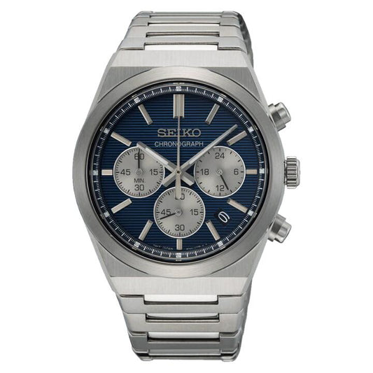 Image of Watches. Productname: Seiko Conceptual Chronograph Silver Tone Watch SSB453P in Watch colour by brand - Seiko