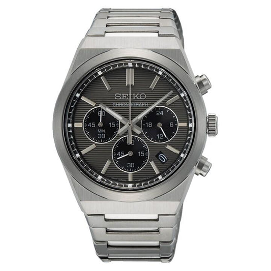 Image of Watches. Productname: Seiko Conceptual Chronograph Silver Tone Watch SSB455P in Watch colour by brand - Seiko