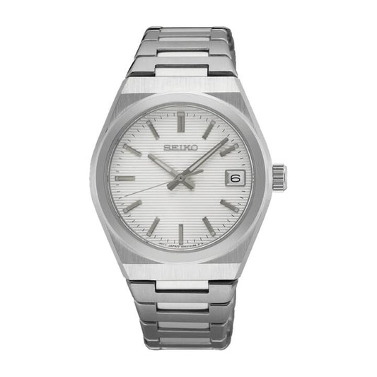 Image of Watches. Productname: Seiko Conceptual Analogue Silver Tone Watch SUR573P in Watch colour by brand - Seiko