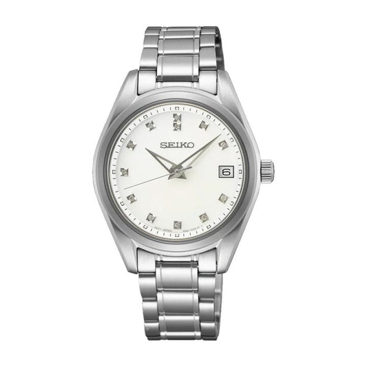Image of Watches. Productname: Seiko Conceptual Analogue Silver Tone Watch SUR579P in Watch colour by brand - Seiko