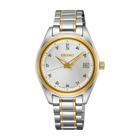 Image of Watches. Productname: Seiko Conceptual Analogue Two-Tone Watch SUR582P in Watch colour by brand - Seiko