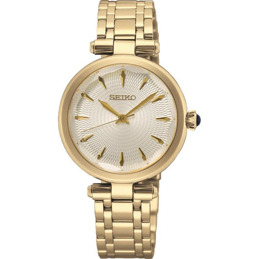 Image of Watches. Productname: Seiko Conceptual Analogue Gold Tone Watch SRZ554P in Watch colour by brand - Seiko