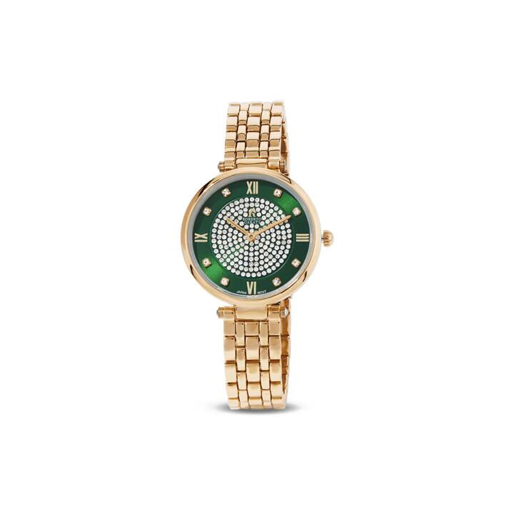 Image of Watches. Productname: Roberto Carati Charli Crystal Set Gold Tone Watch in Watch colour by brand - Roberto Carati