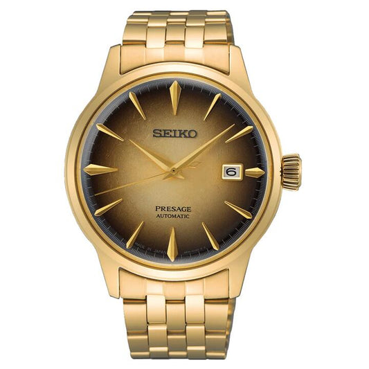 Image of Watches. Productname: Seiko Presage Automatic Gold Tone Watch SRPK48J in Watch colour by brand - Seiko