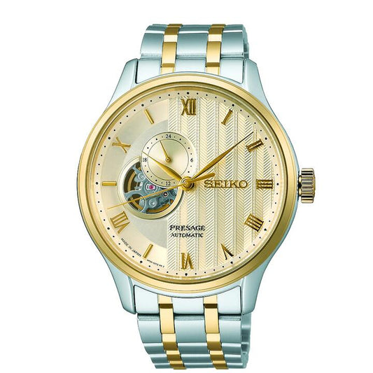 Image of Watches. Productname: Seiko Presage Japanese Garden Two-Tone Watch SSA464J in Watch colour by brand - Seiko